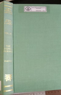 Image of Ancient Indian Tradition and Mythology Series Vol. 42 (Puranas in Translation) : The Padma Purana Part IV